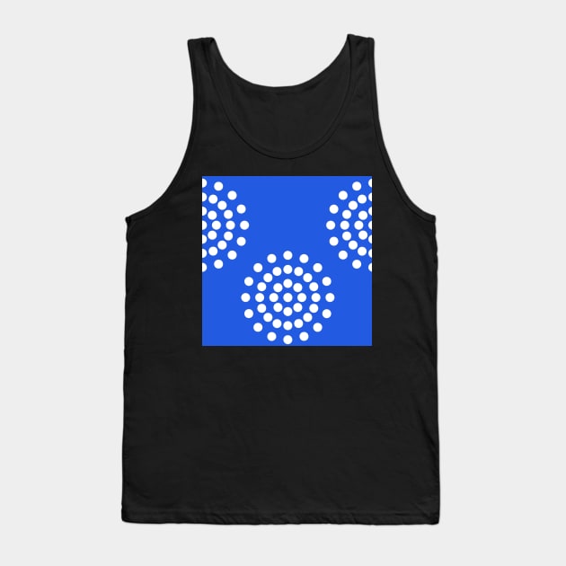 Pattern with white dots on blue background Tank Top by marina63